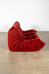 3-Seater TOGO, Original Burgundy Fabric
