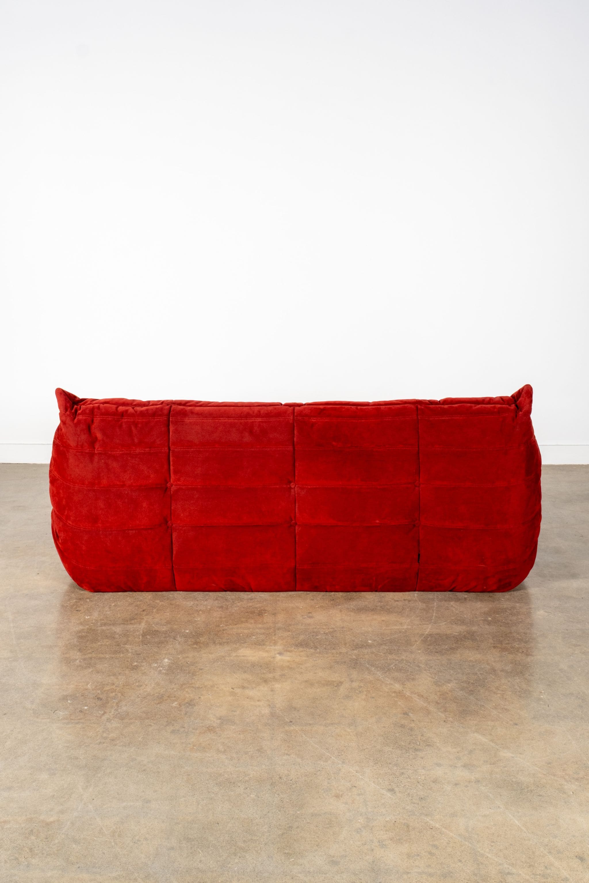 3-Seater TOGO, Original Burgundy Fabric