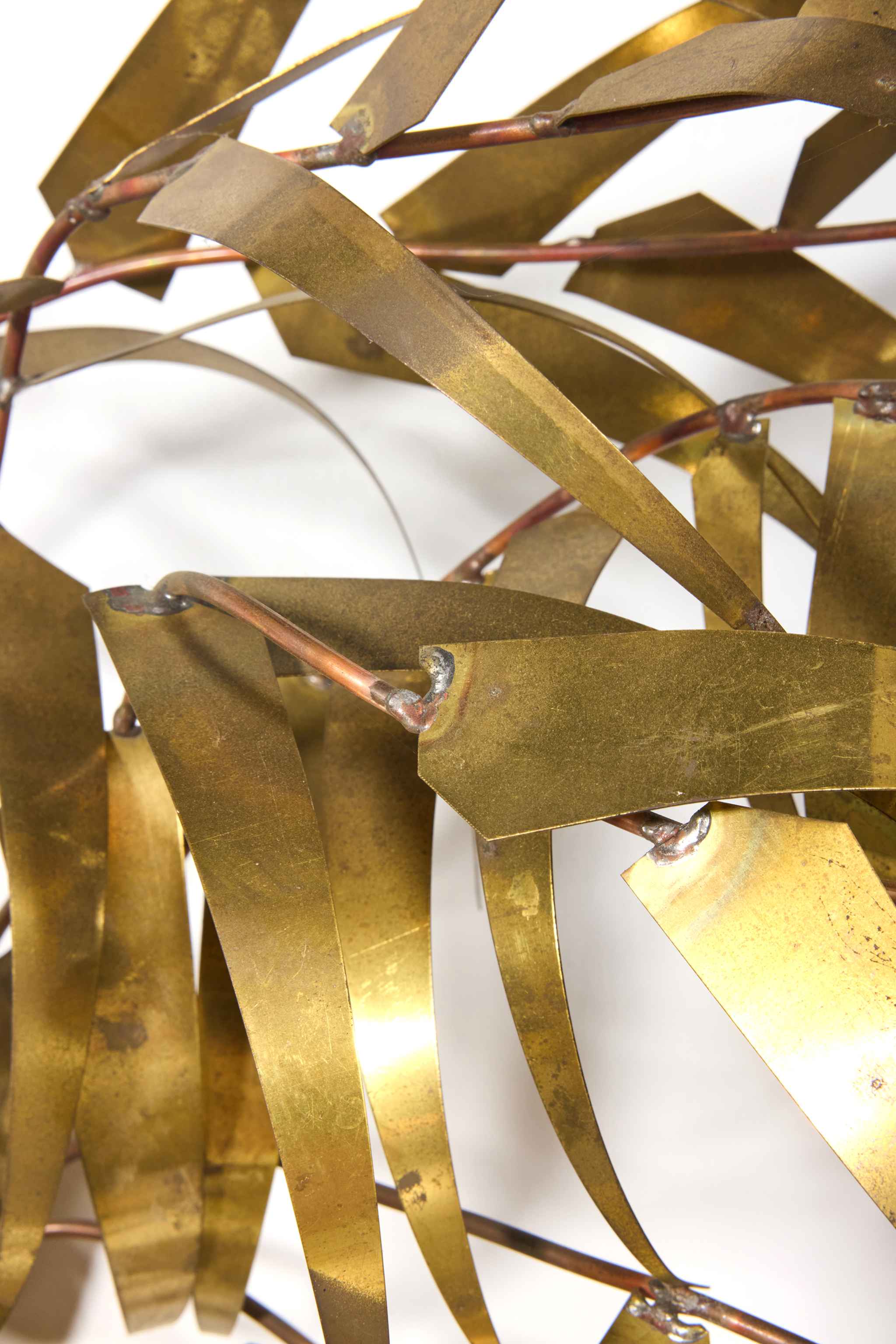 1970s Brass Palm Tree Wall Hanging