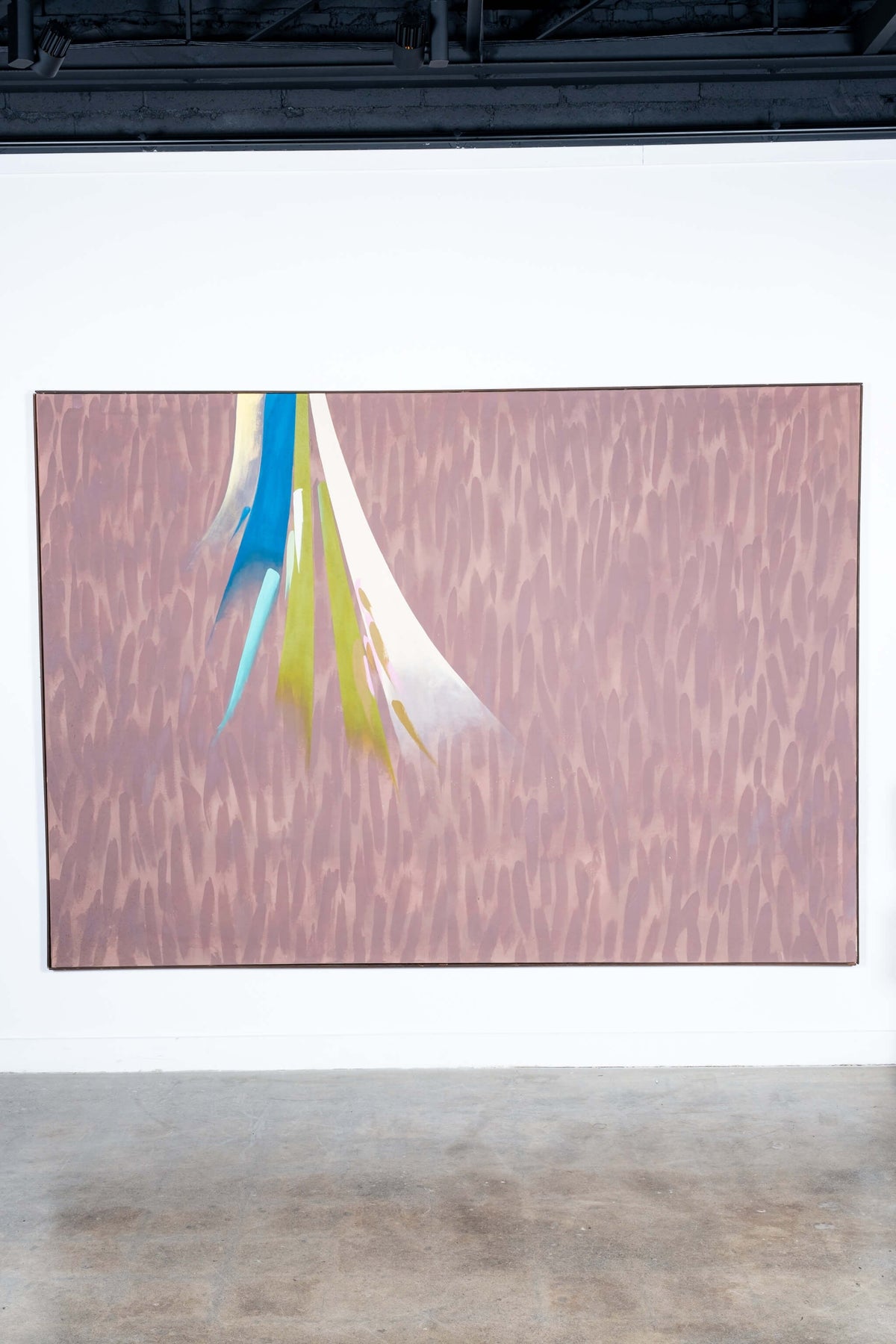 "Alliance", 1977 Large-Scale Painting in Original Frame