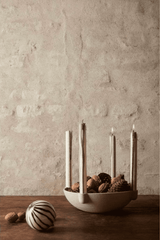 Bowl Candle Holder L - Ceramic - Light Grey