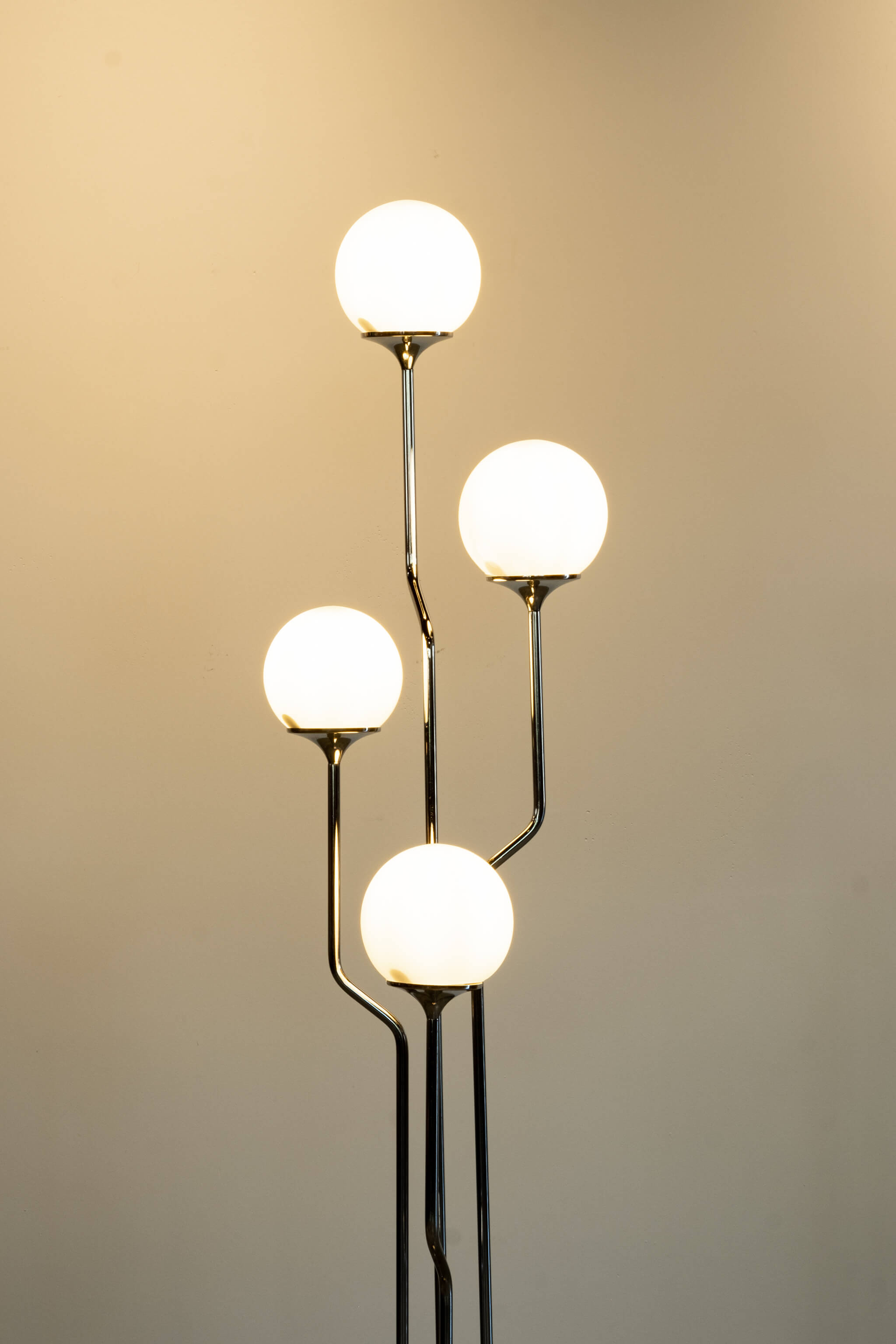 4-Globe Chrome Floor Lamp