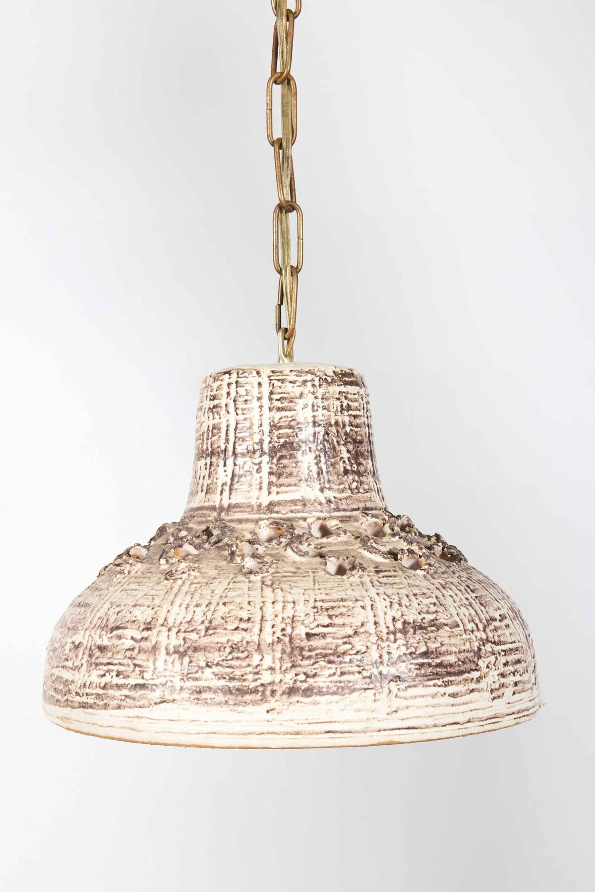 Brutalist Studio Pottery Pendant Light