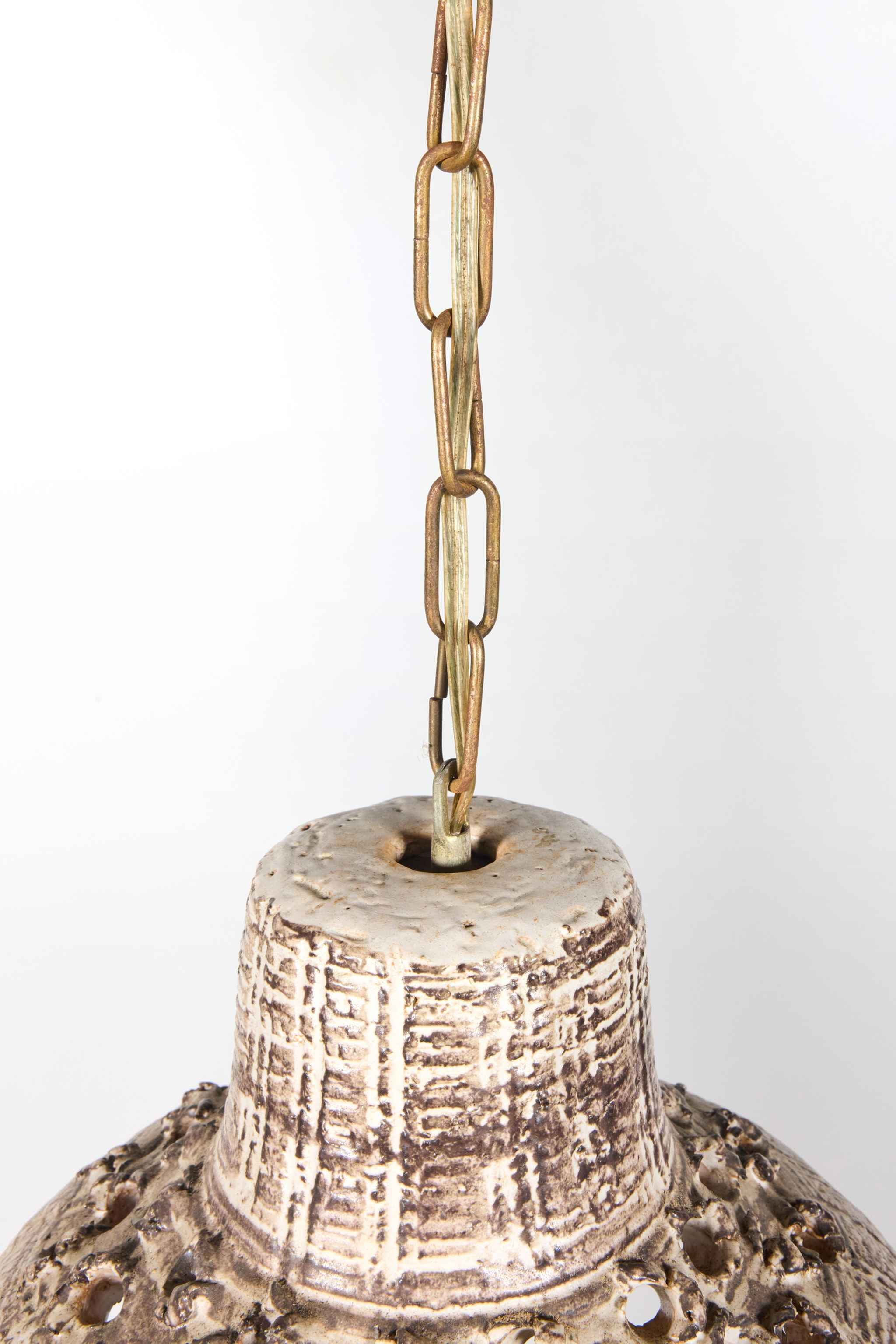 Brutalist Studio Pottery Pendant Light