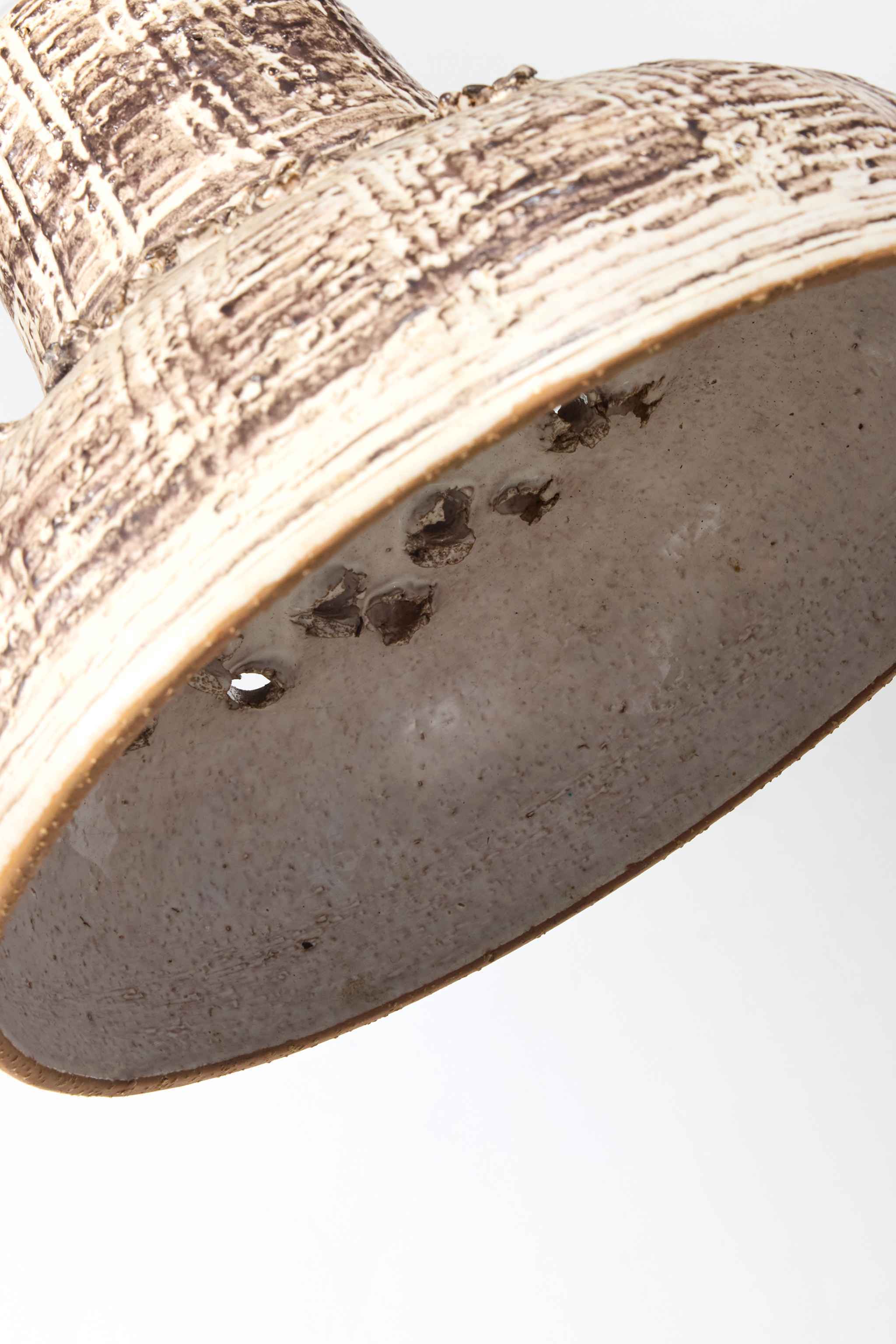 Brutalist Studio Pottery Pendant Light