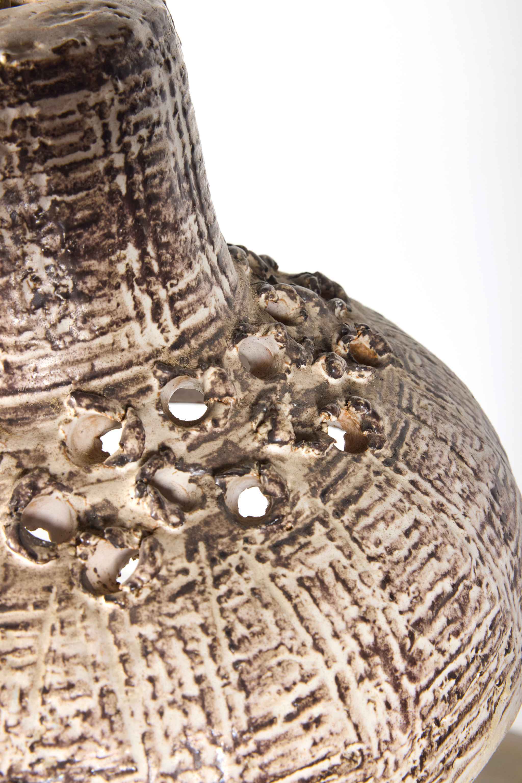 Brutalist Studio Pottery Pendant Light