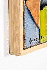 Abstract French Florals in Wood Frame