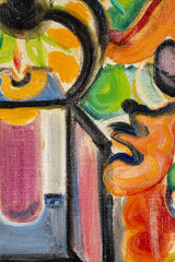 Abstract French Florals in Wood Frame