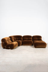 5 Piece 70s Modular Sofa in Original Fabric, Mint Condition