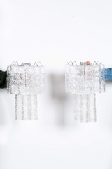 2-Tiered 'Faux Boix' Murano Glass Sconces