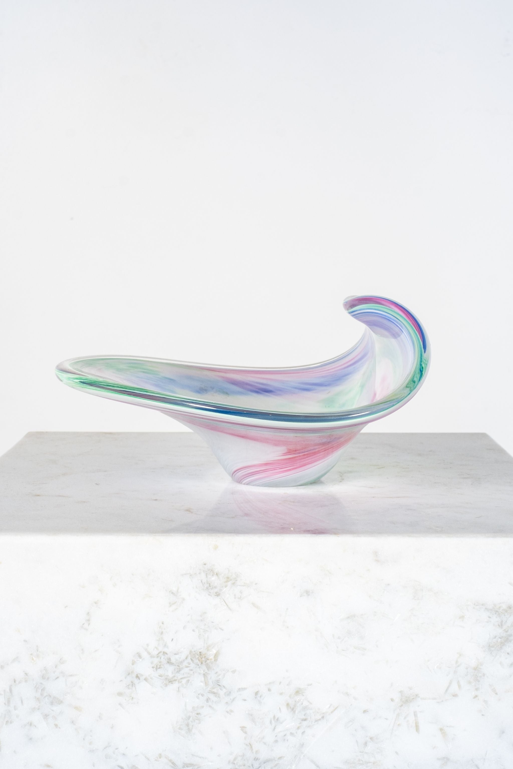 Abstract Art Glass Dish
