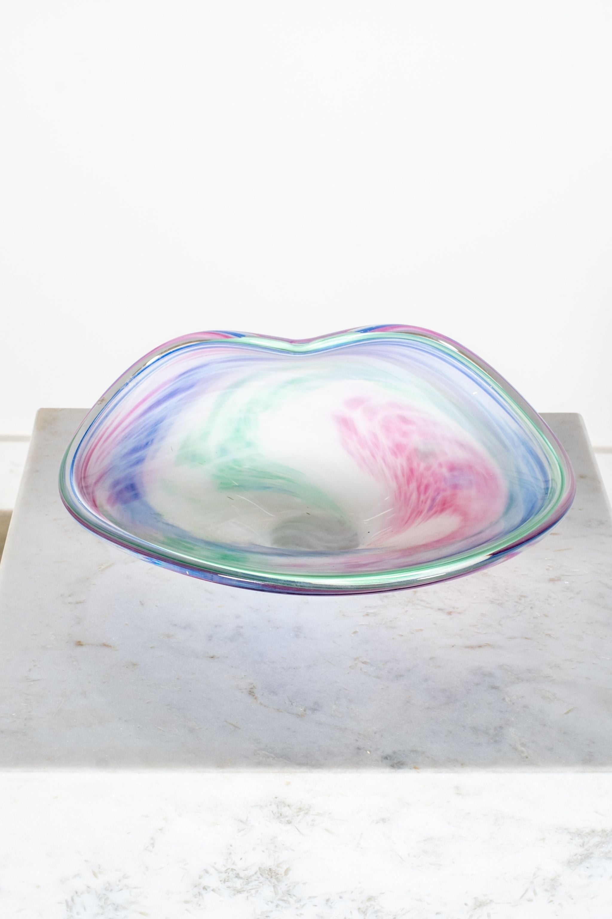 Abstract Art Glass Dish