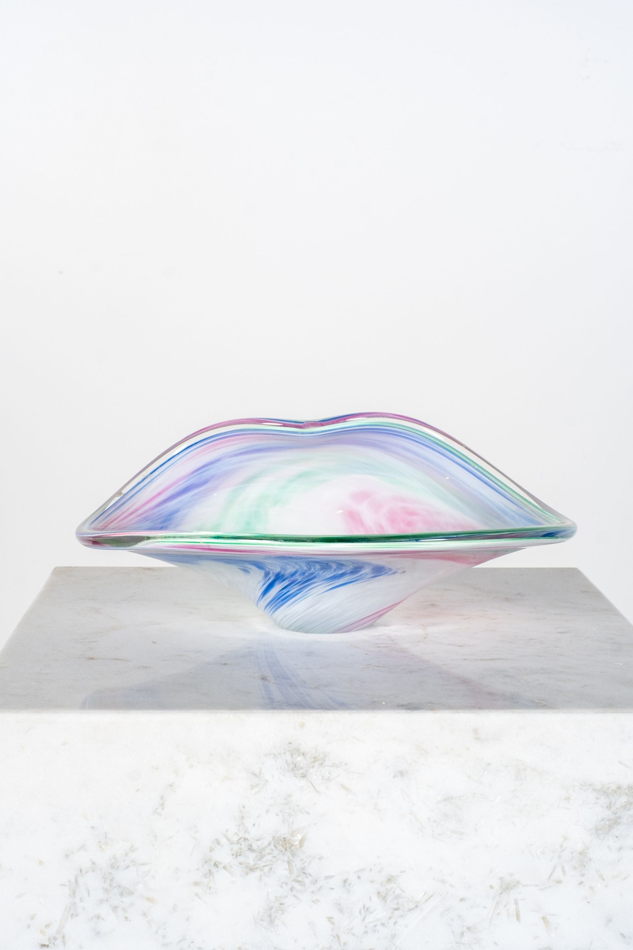 Abstract Art Glass Dish