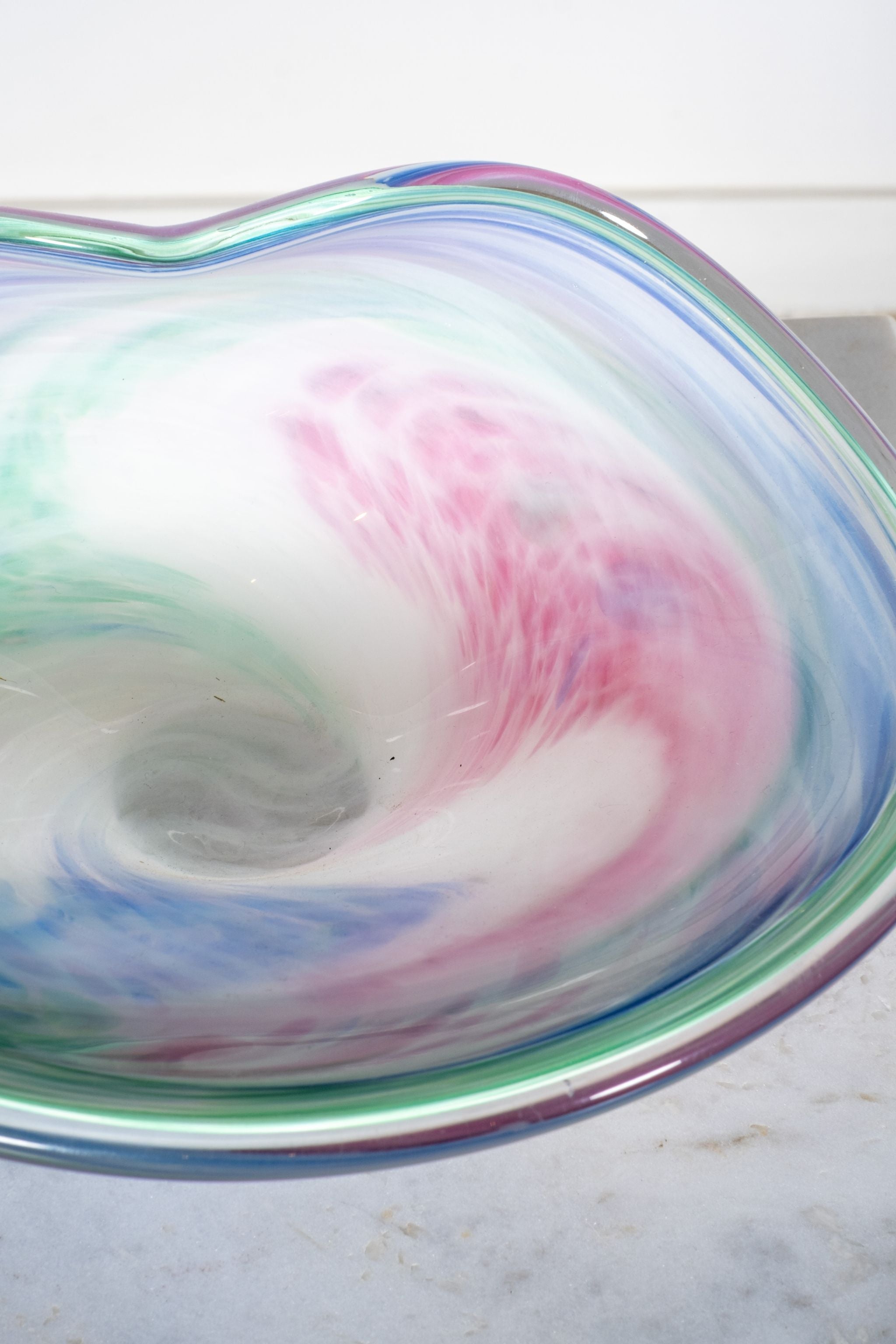 Abstract Art Glass Dish
