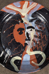 Abstract Painted Ceramic Plate