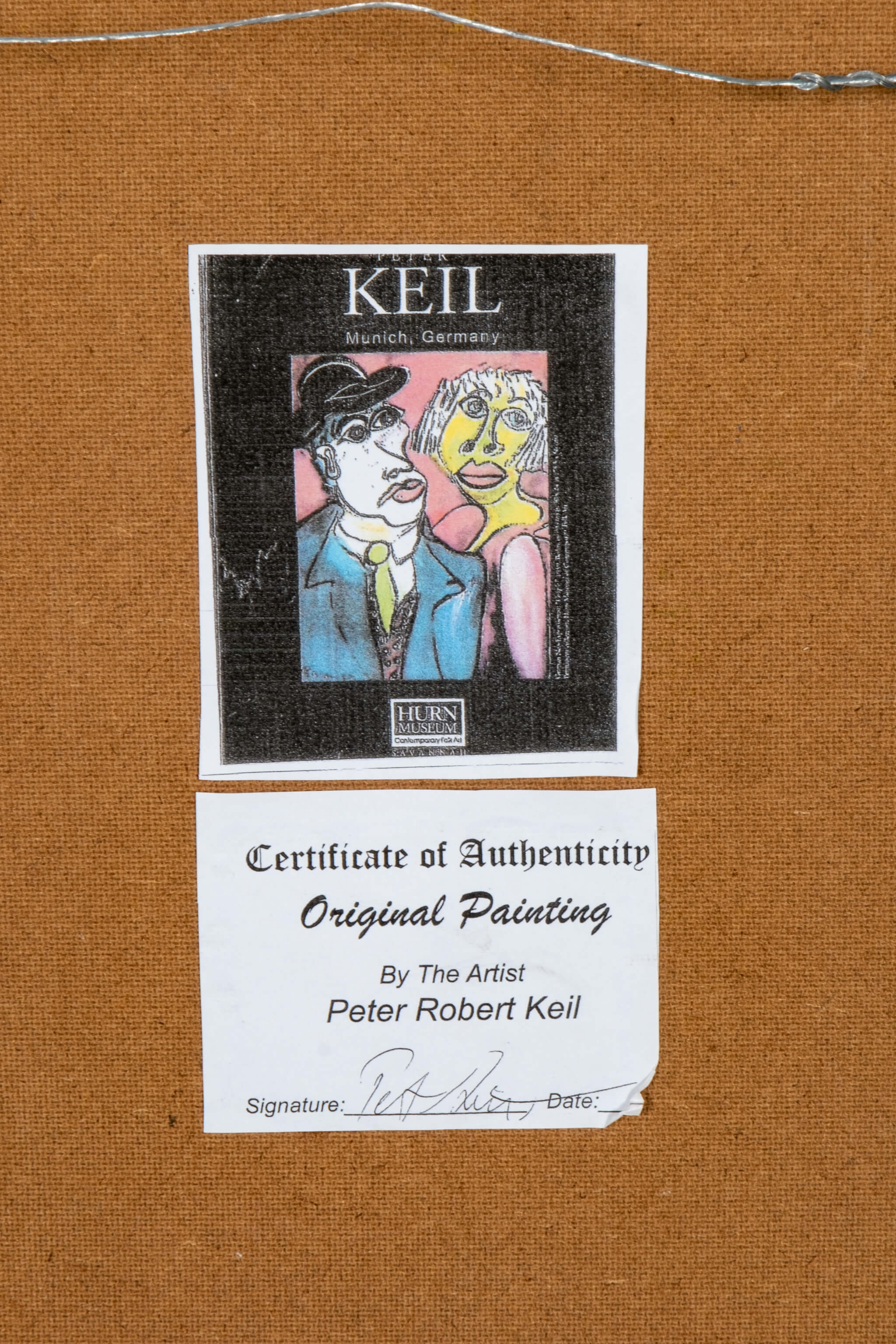 Abstract Portrait in Primaries, Burled Wood Frame