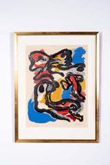 Abstract Print, Signed and Numbered, in Gold Frame