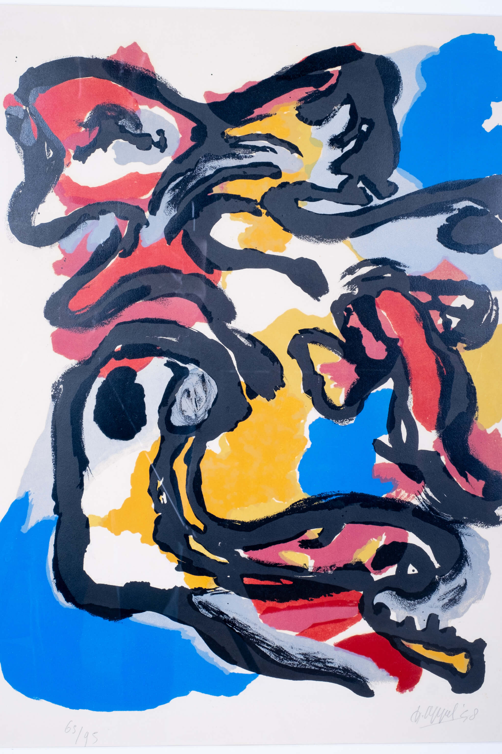 Abstract Print, Signed and Numbered, in Gold Frame