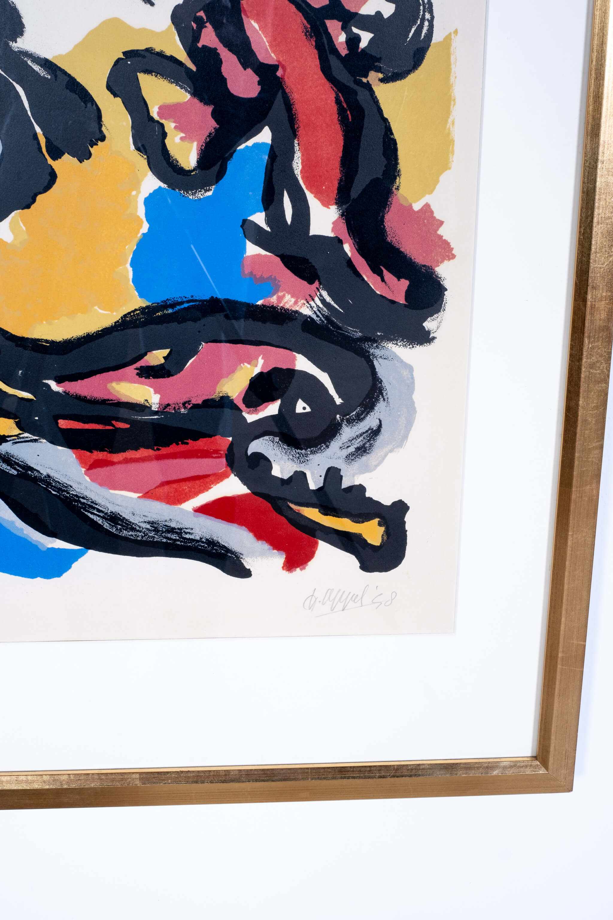 Abstract Print, Signed and Numbered, in Gold Frame
