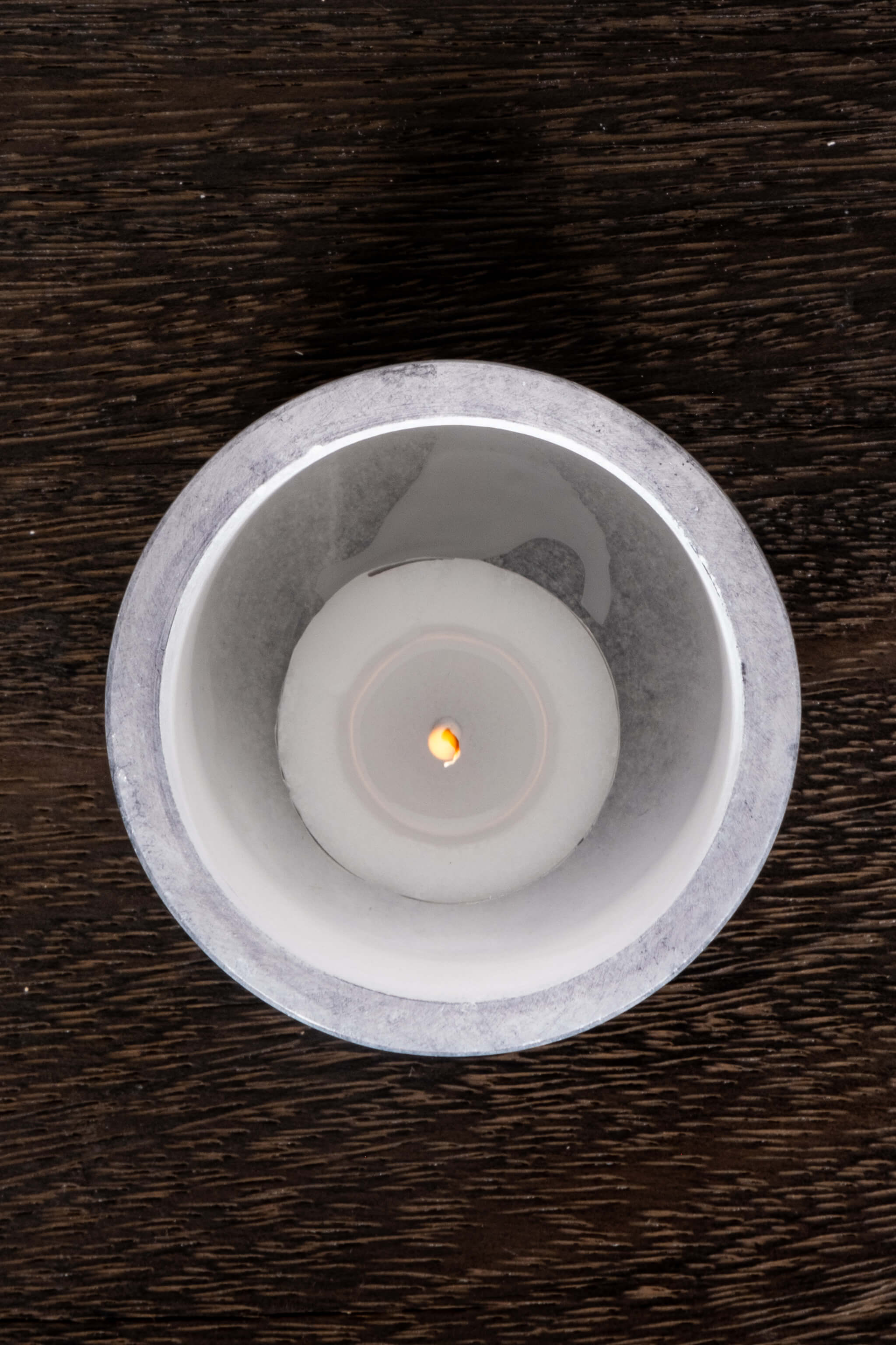 Alaia Alabaster Votive, Grey