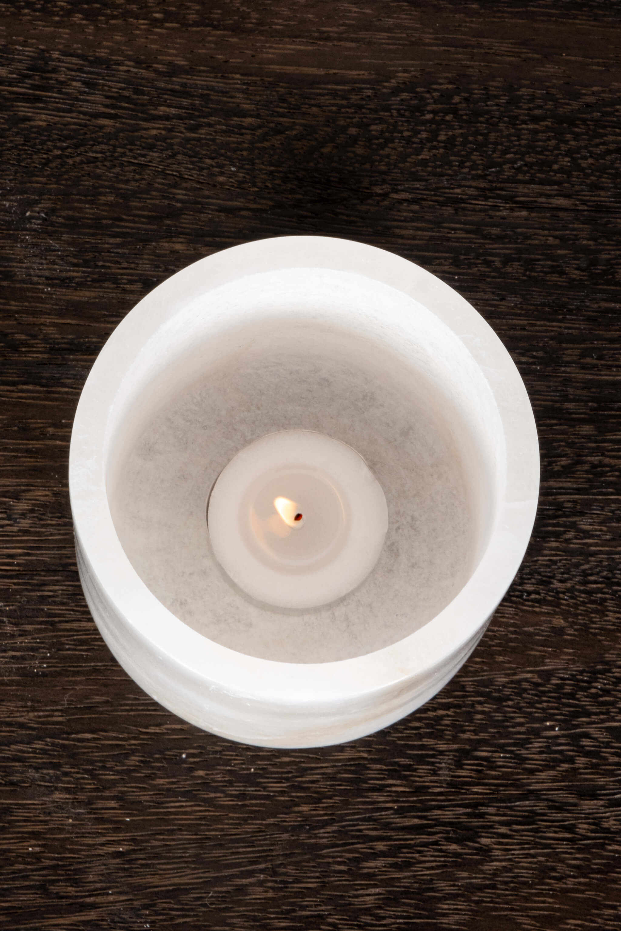 Alaia Alabaster Votive, White