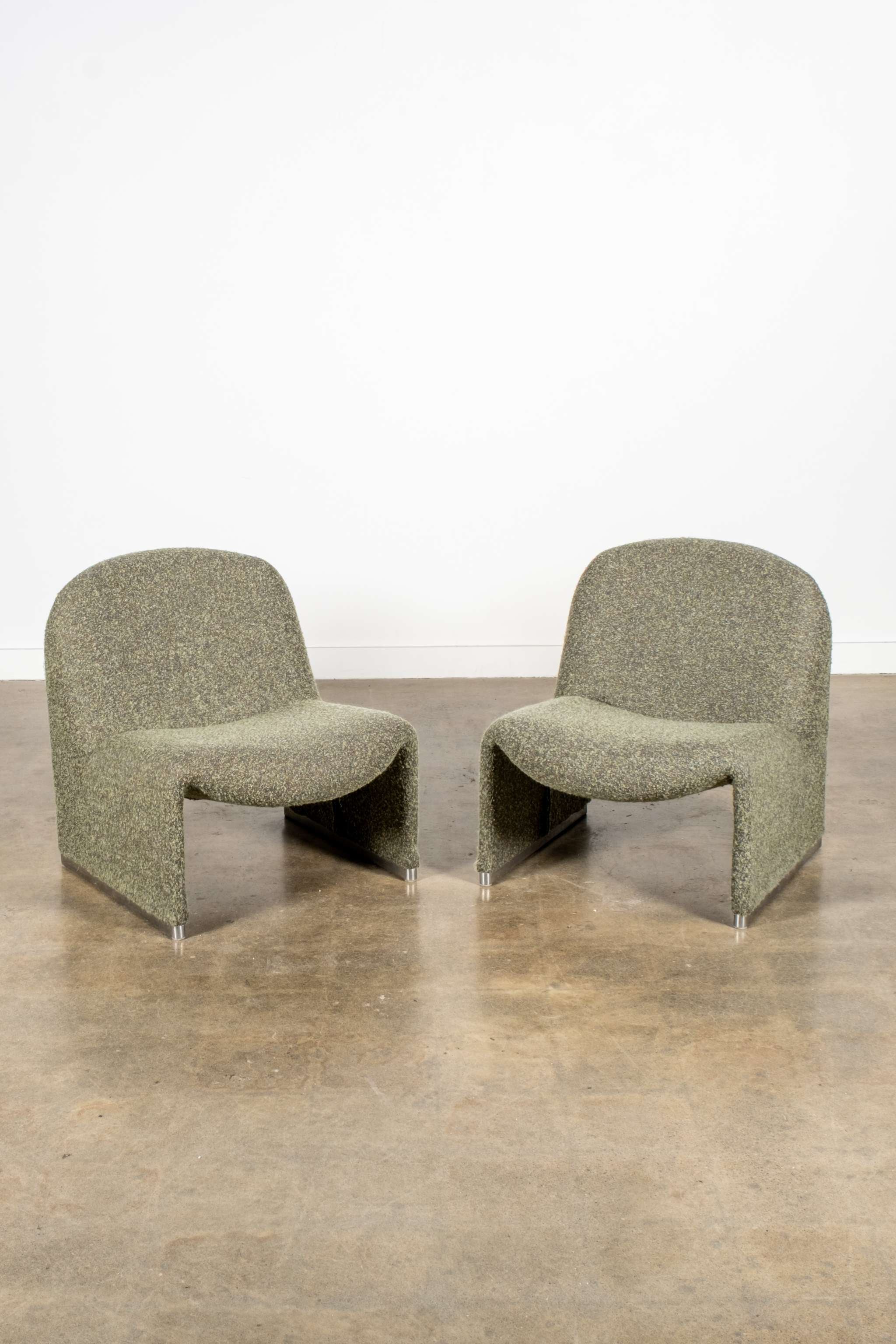 Alky Chair, Heather Green Bouclé