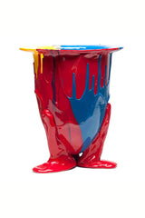 Amazonia Vase (Large), Matte Navy, Red and Yellow