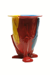 Amazonia Vase (Large), Matte Navy, Red and Yellow