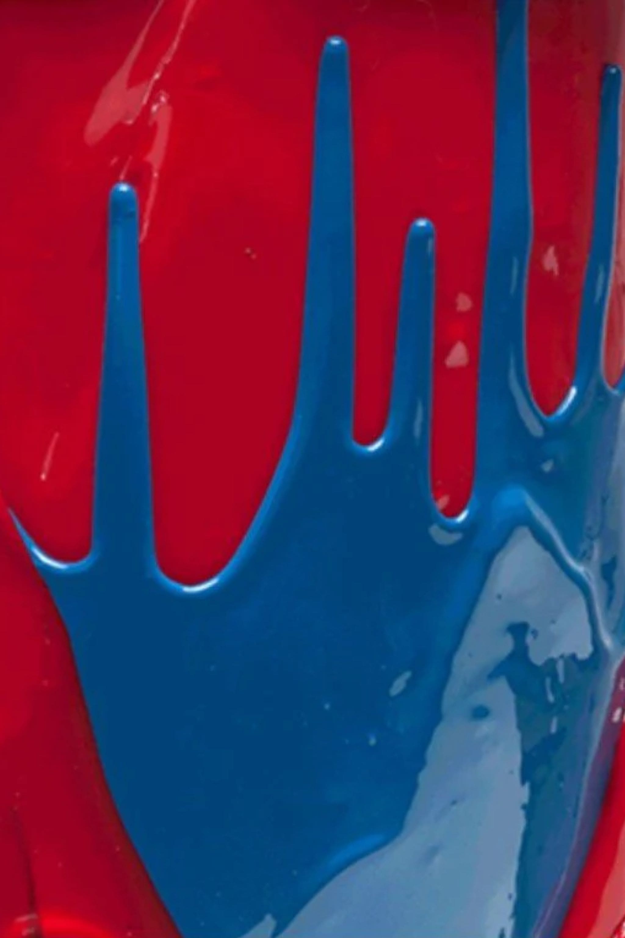Amazonia Vase (Large), Matte Navy, Red and Yellow