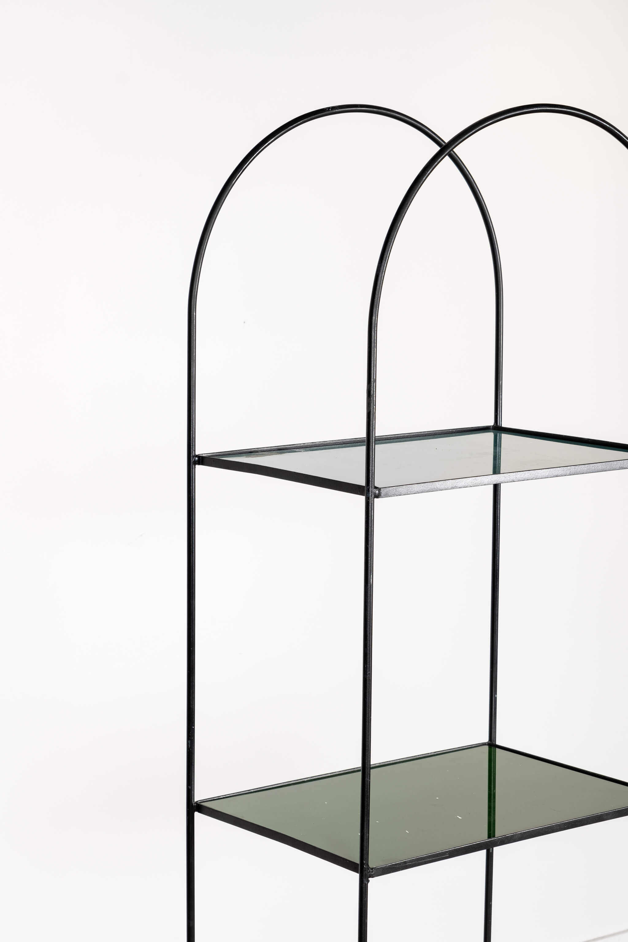 Arched Top Coloured Glass Shelving