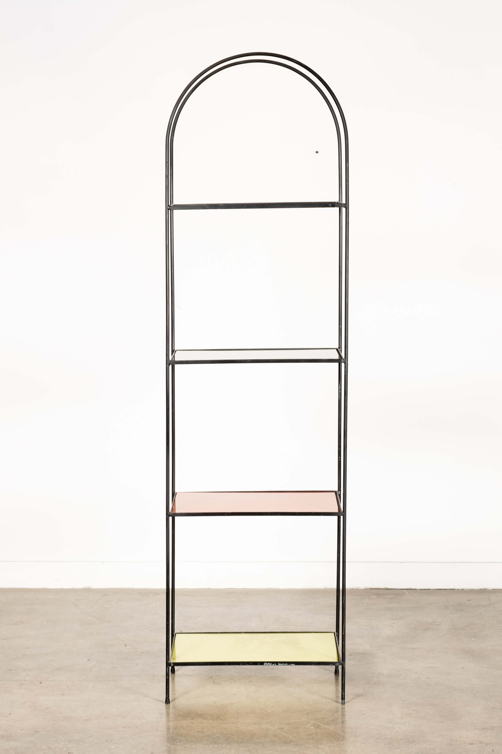 Arched Top Coloured Glass Shelving