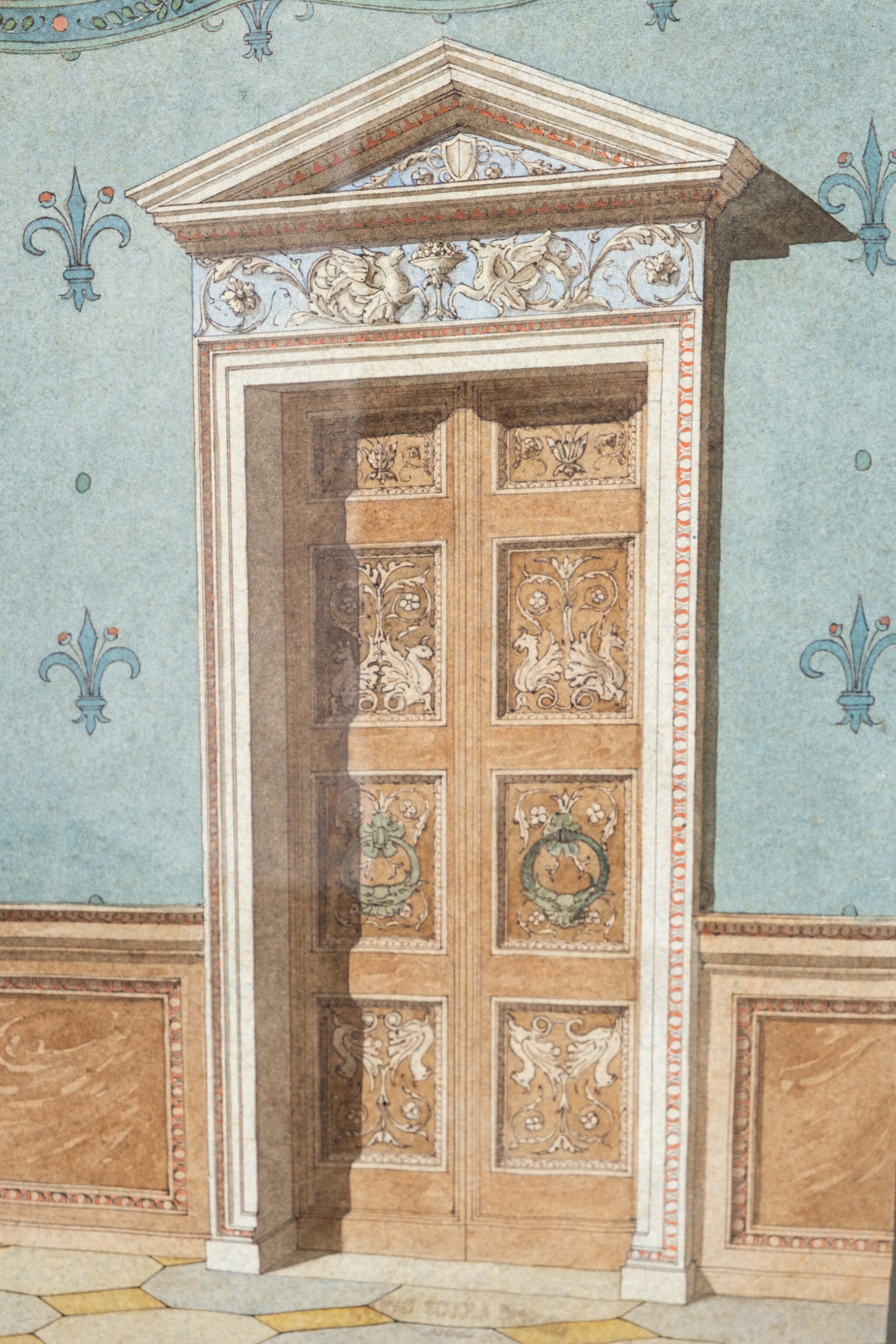 Architectural Scene, Newly Framed