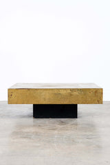 Art Nouveau Brass Top Coffee Table