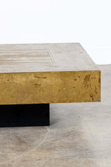 Art Nouveau Brass Top Coffee Table