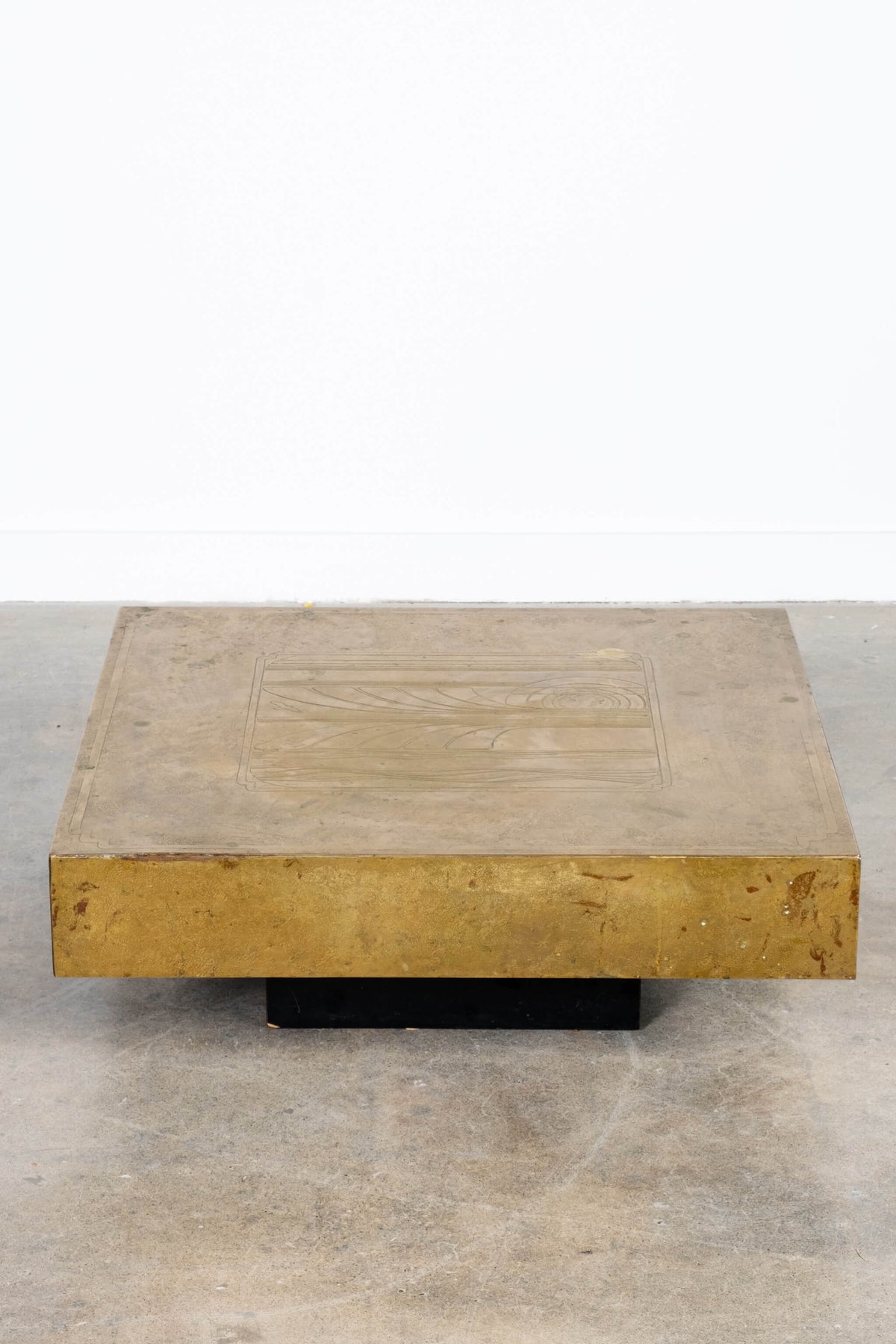 Art Nouveau Brass Top Coffee Table