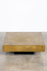 Art Nouveau Brass Top Coffee Table