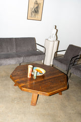 Belgian Wood Hex Coffee Table