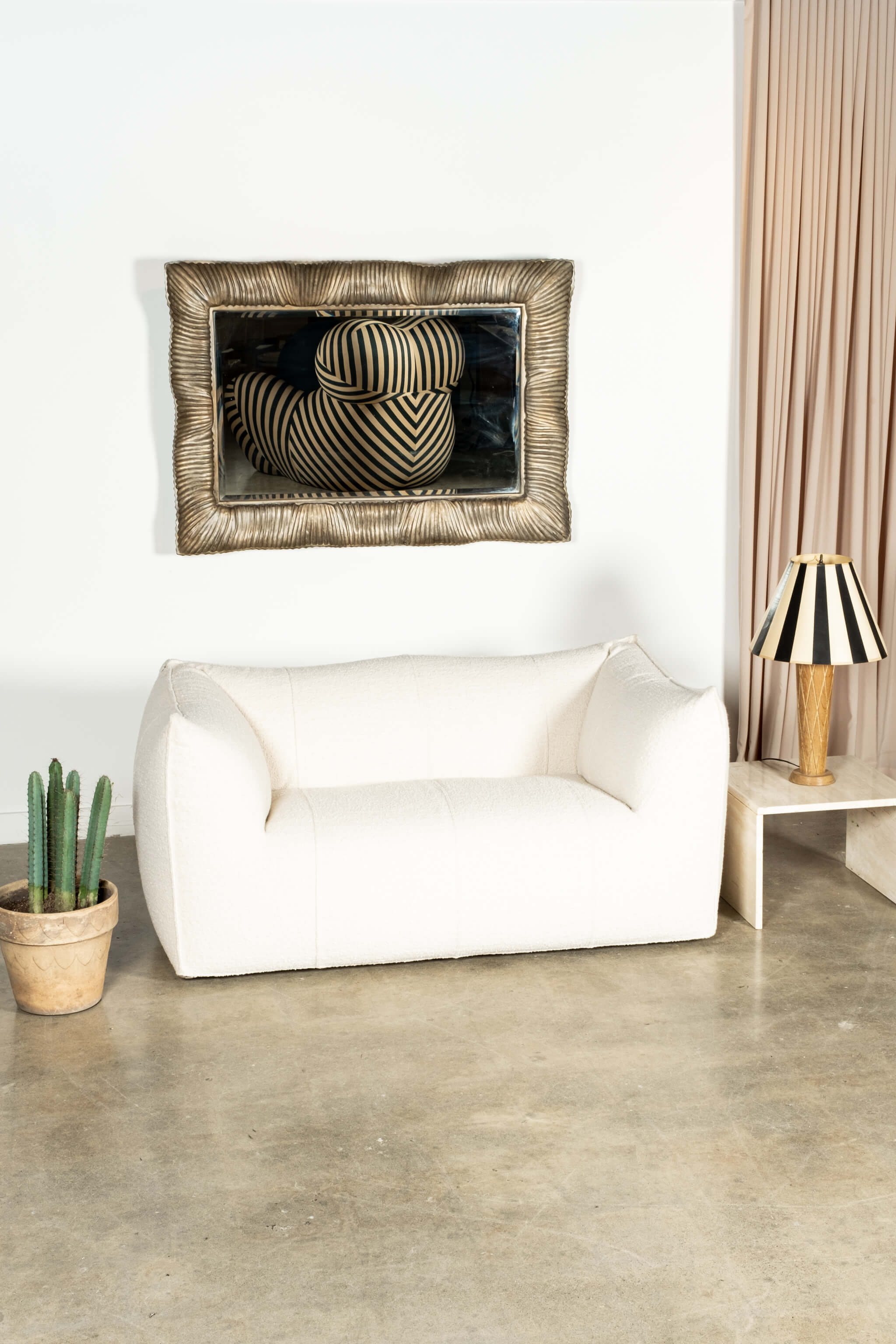 Le Bambole' 2-Seater Sofa, Cream Boucle