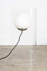 Bent Acrylic and Glass Globe Lamp - Clear