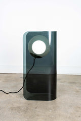 Bent Acrylic and Glass Globe Lamp - Smoke