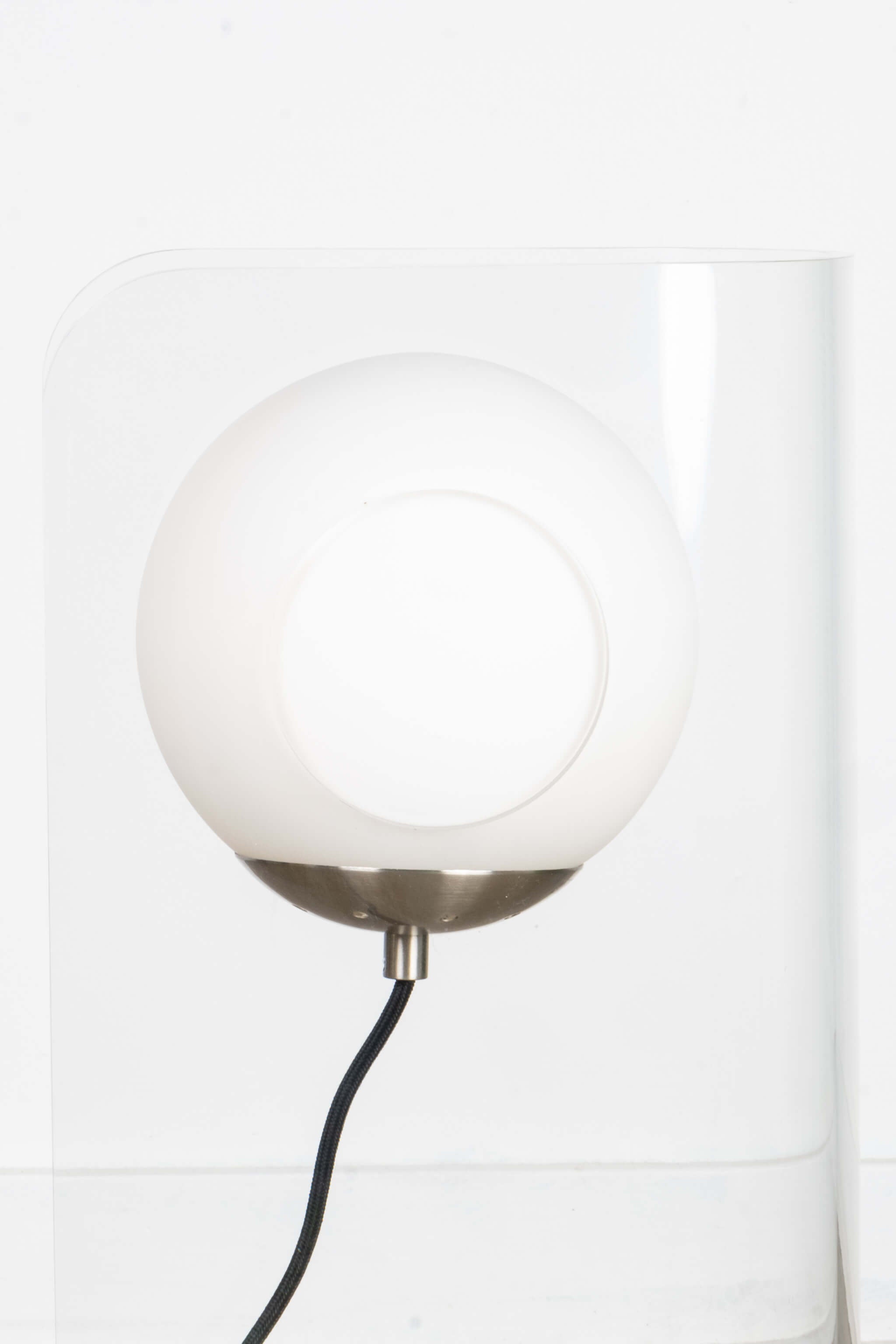 Bent Acrylic and Glass Globe Lamp - Clear