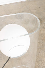 Bent Acrylic and Glass Globe Lamp - Clear
