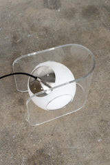 Bent Acrylic and Glass Globe Lamp - Clear, Small