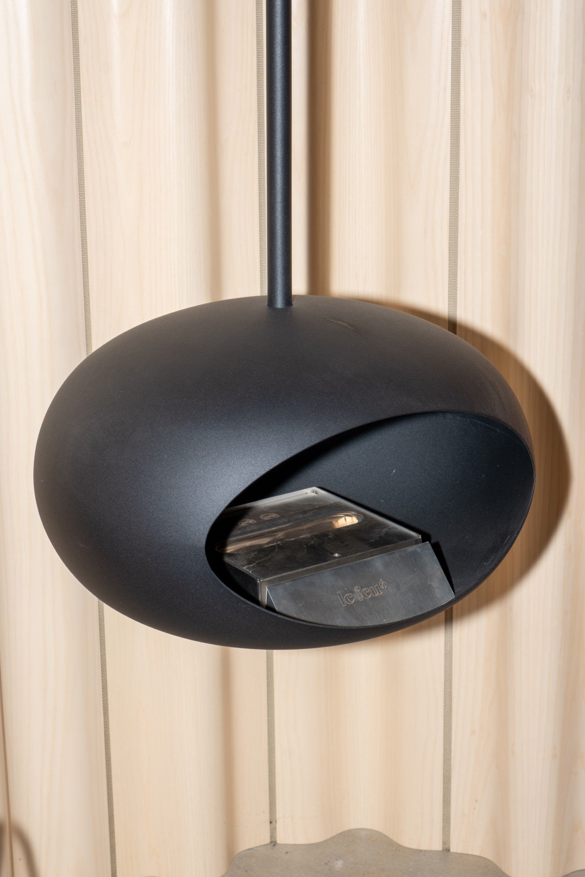 "Black Sky" Dome Hanging Fireplace