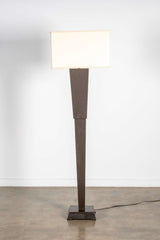 Black Wood Floor Lamp, Short