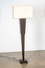 Black Wood Floor Lamp, Short
