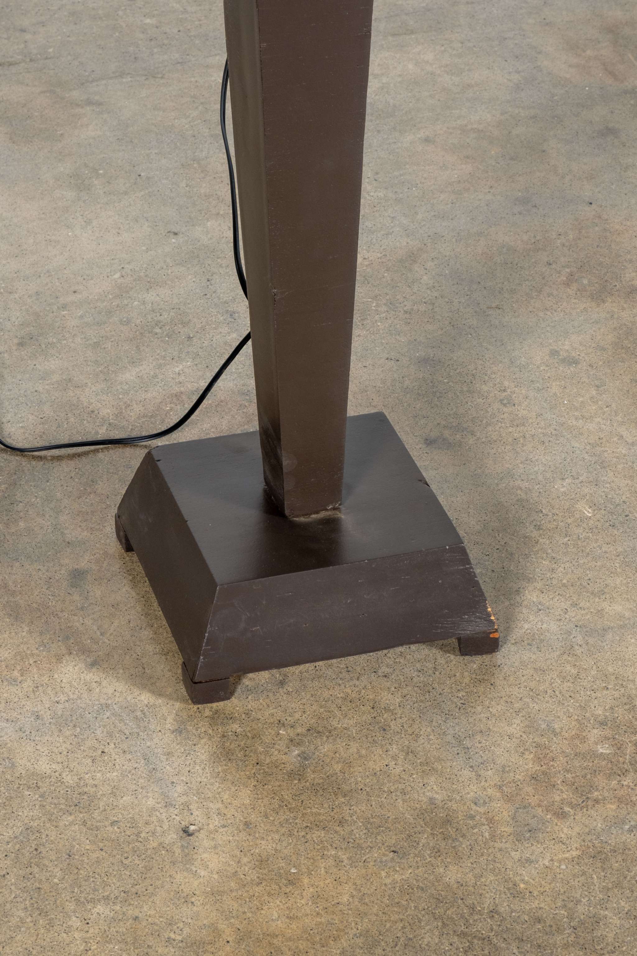 Black Wood Floor Lamp, Short
