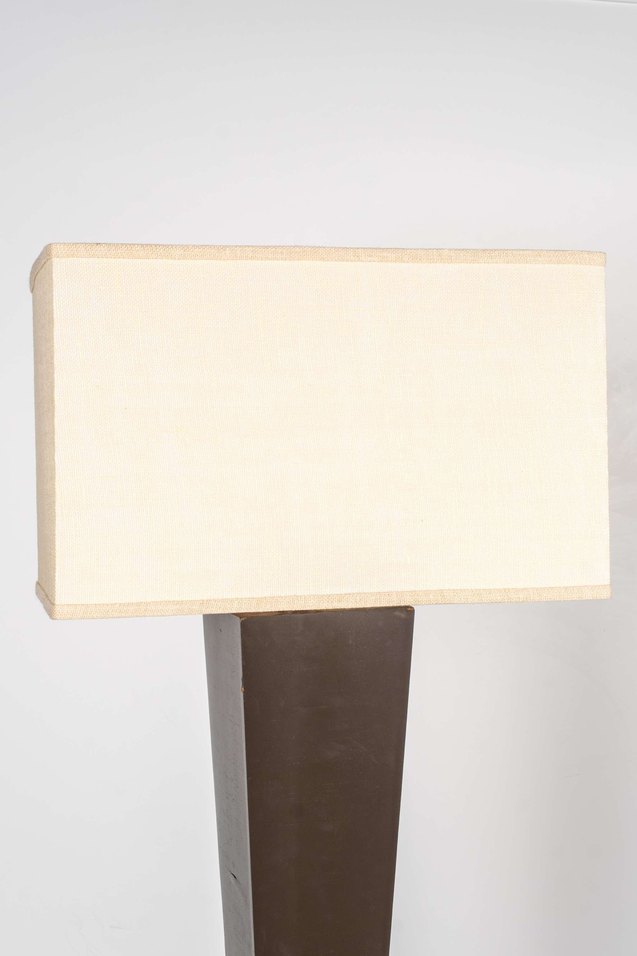 Black Wood Floor Lamp, Short