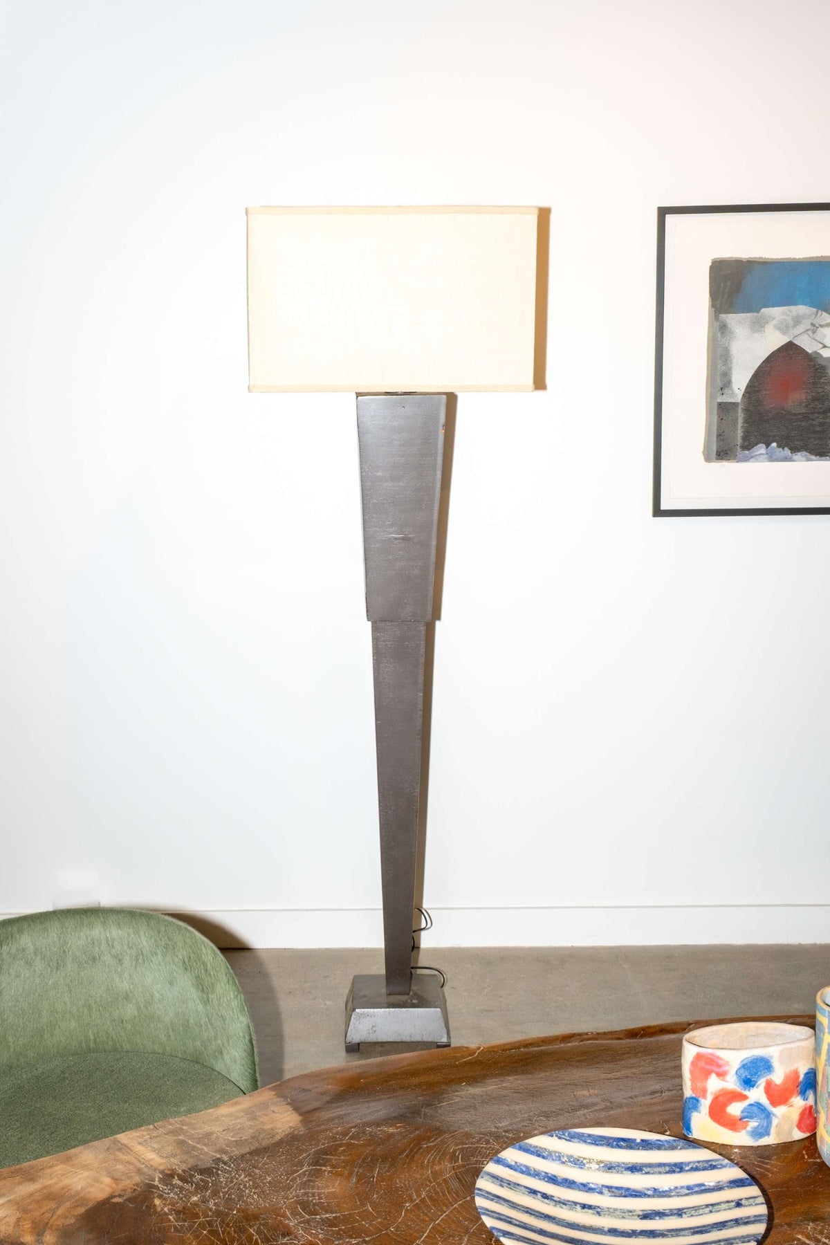 Black Wood Floor Lamp, Tall