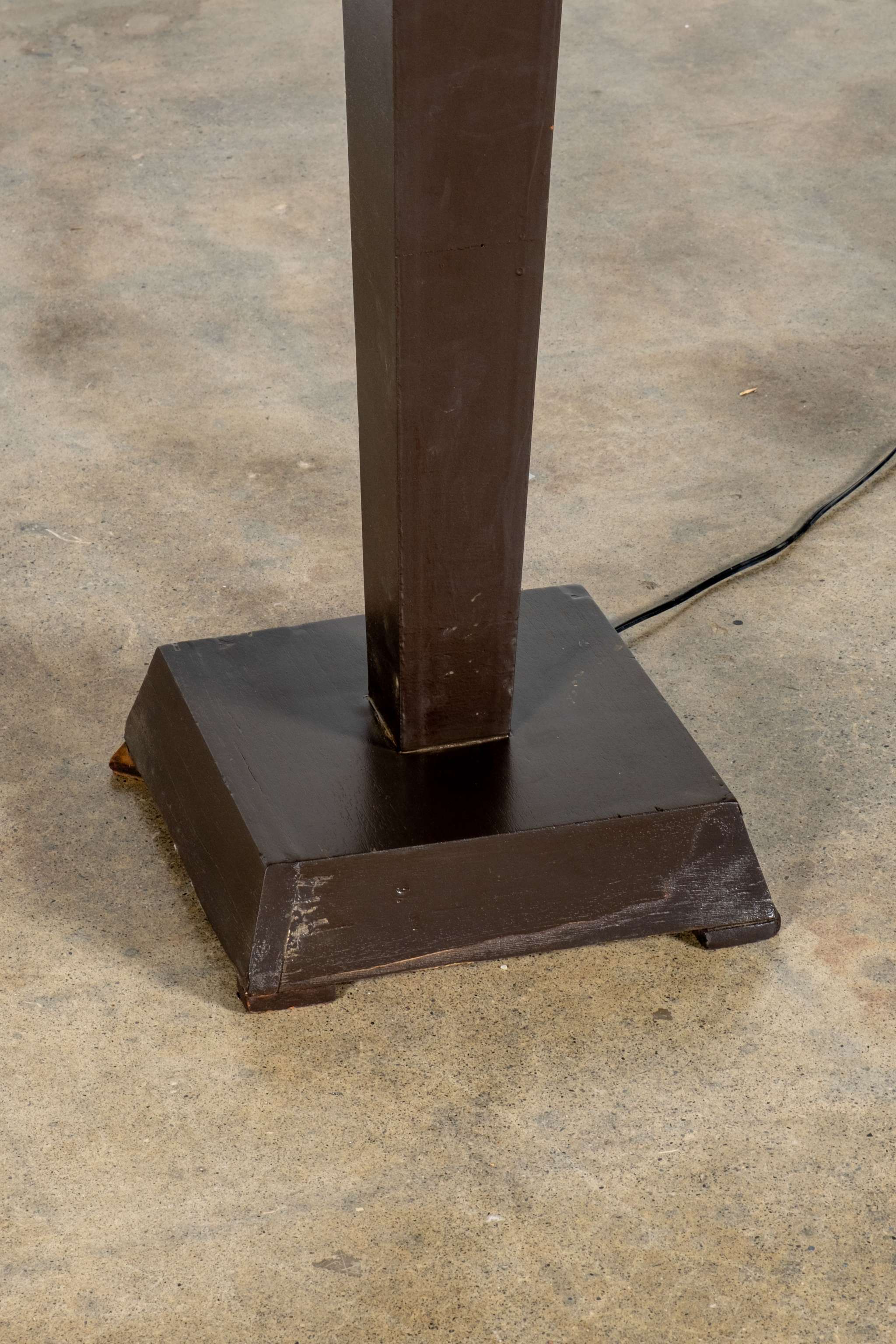Black Wood Floor Lamp, Tall